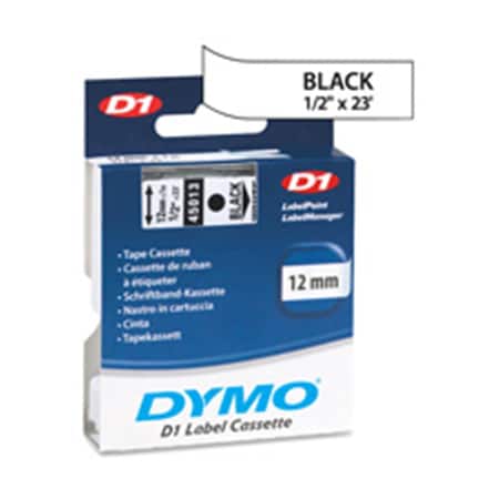 Dymo D1 Electronic Tape- .75in.x23ft. Size- Black-Clear DYM45800